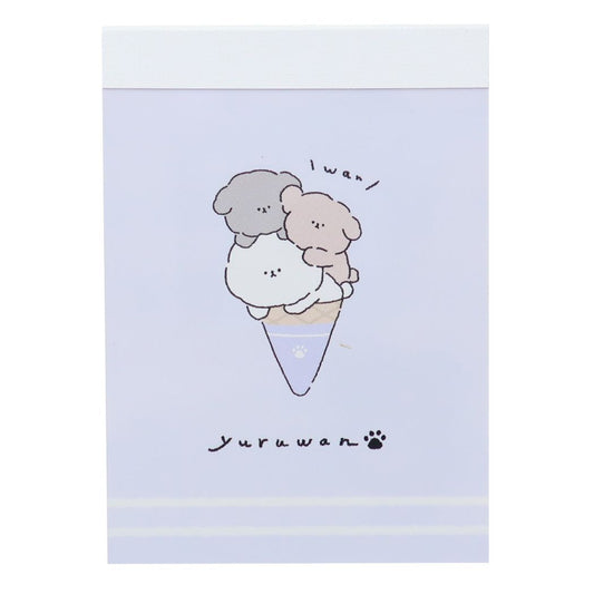 メモ帳 YURUWAN ミニミニメモ アイス 新学期準備文具 かわいい