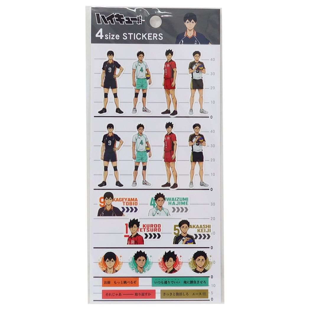 ハイキュー！！ シールシート 4サイズステッカー アニメ3 少年ジャンプ カミオジャパン