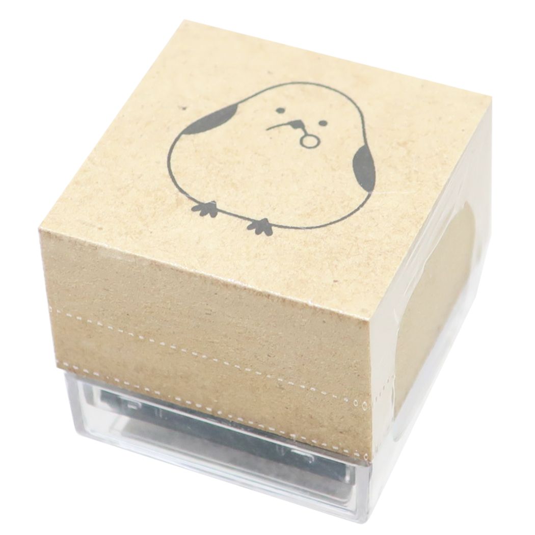 スタンプ 大人の図鑑 浸透印 シマエナガ 手帳デコ はんこ