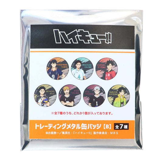ハイキュー！！ グッズ 缶バッジ アニメキャラクター トレーディングメタル缶バッジ 全7種 B