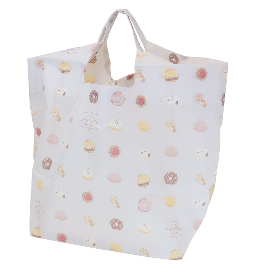 スヌーピー エコバッグ 底板付きエコバッグミニ 外ポケット付き CUTE SWEETS ピーナッツ カミオジャパン