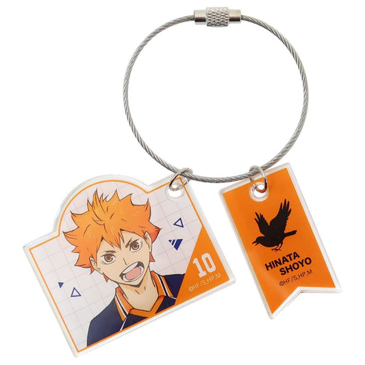 ハイキュー！！ 少年ジャンプ アニメキャラクター キーリング ワイヤー2パーツアクリルキーホルダー 日向翔陽