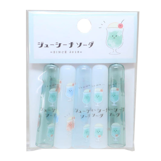 鉛筆キャップ ジューシーな えんぴつカバー5本セット ソーダ