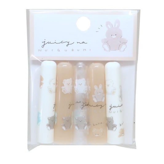 鉛筆キャップ ジューシーな えんぴつカバー5本セット ぬいぐるみ カミオジャパン
