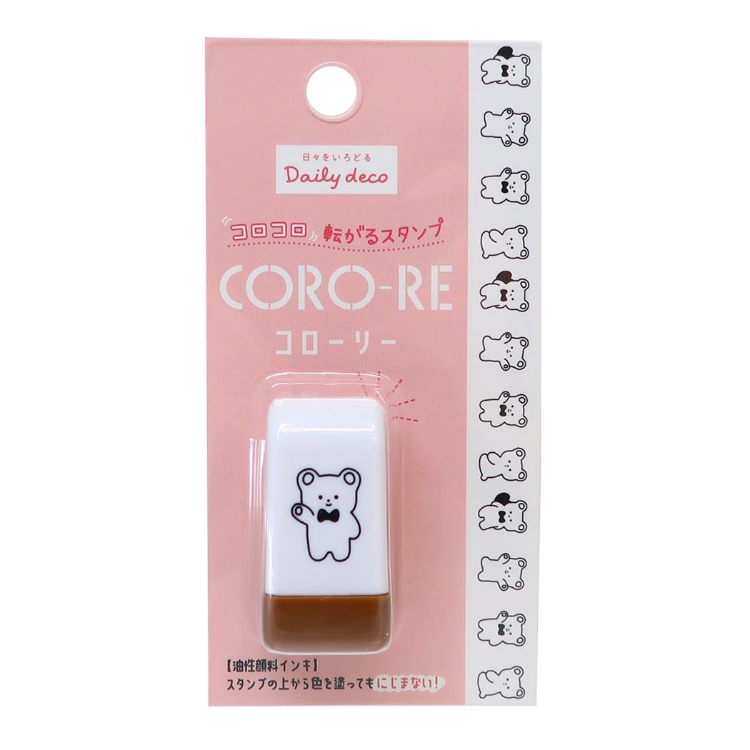 はんこ ちるにまるしーる CORO-RE コローリー 転がるスタンプ くま
