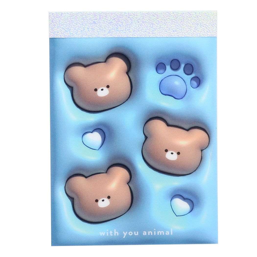 メモ帳 WITH YOU ANIMAL ミニミニメモ くまいっぱい カミオジャパン