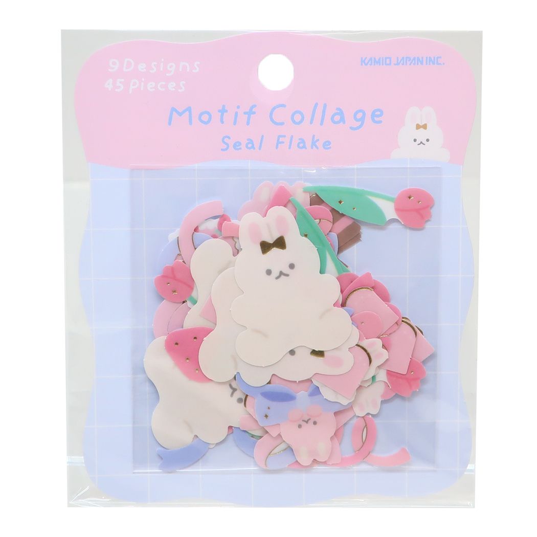 フレークシール MOTIF COLLAGEシールフレーク ウサギ カミオジャパン