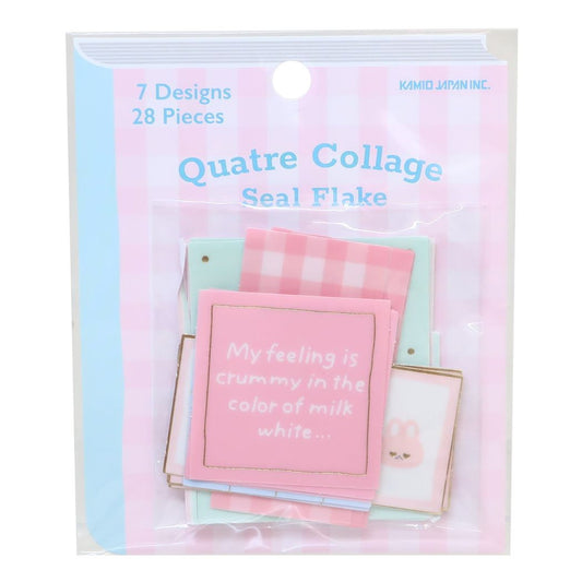 フレークシール QUATRE COLLAGEシールフレーク ピンクウサギ カミオジャパン