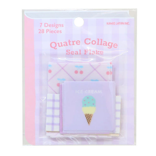 フレークシール QUATRE COLLAGEシールフレーク パープルネコ カミオジャパン