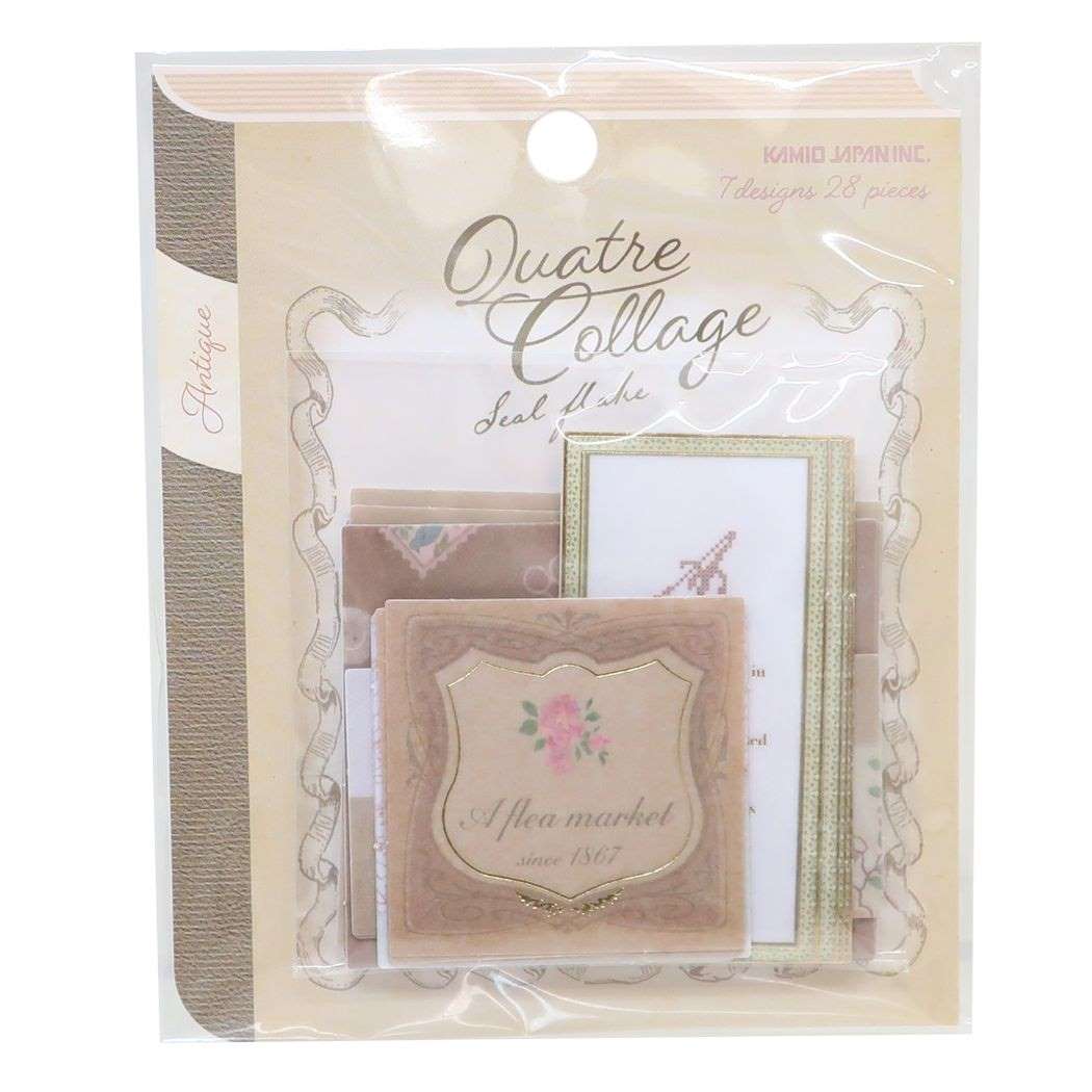 フレークシール QUATRE COLLAGEシールフレーク BEIGE ANTIQ カミオジャパン