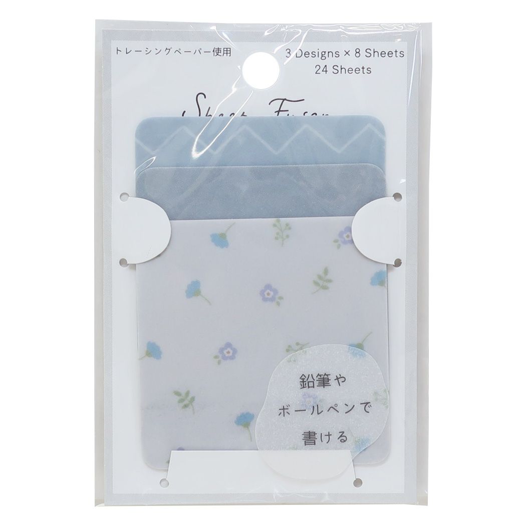 付せん シアー付箋 SHEER FUSEN BLUE GRAY カミオジャパン