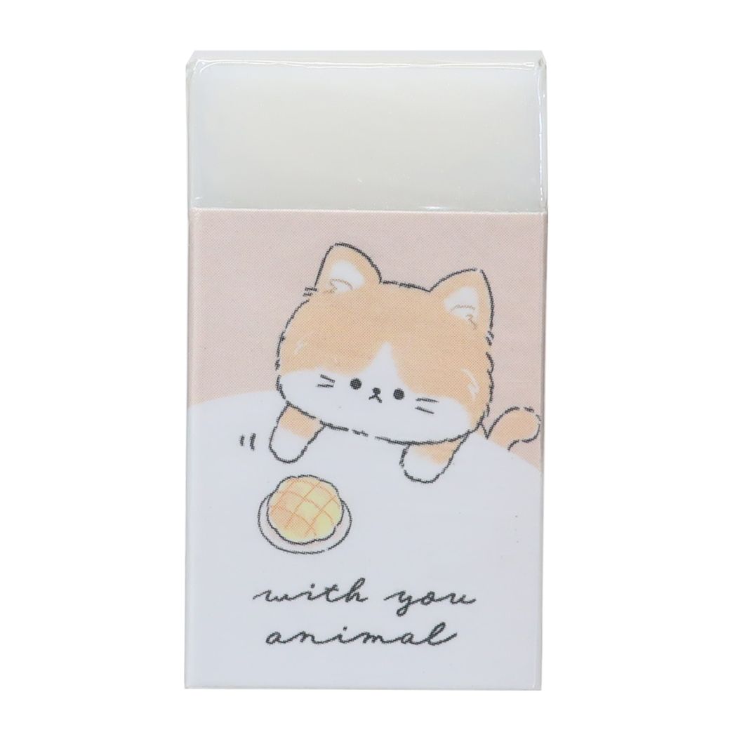 消しゴム WITH YOU ANIMAL まとまるくん ネコ 新学期準備文具
