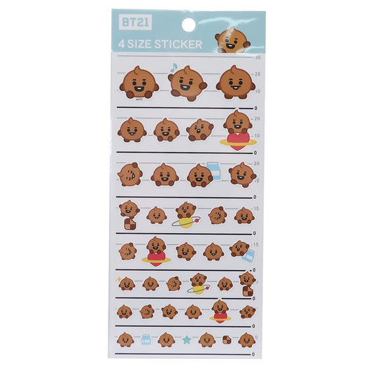 SHOOKY BT21 4サイズ ステッカー LINE FRIENDS グッズ シール シート キャラクター プレゼント 男の子 女の