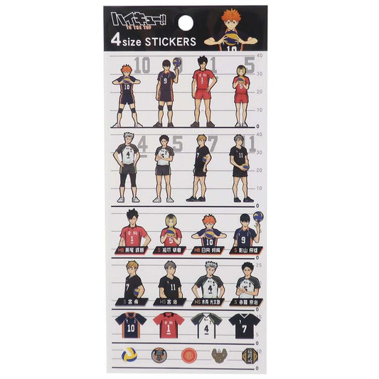 ハイキュー 4サイズ ステッカー シールシート アニメ柄 少年ジャンプ カミオジャパン 手帳デコ コレクション雑貨 プレゼント 男の子
