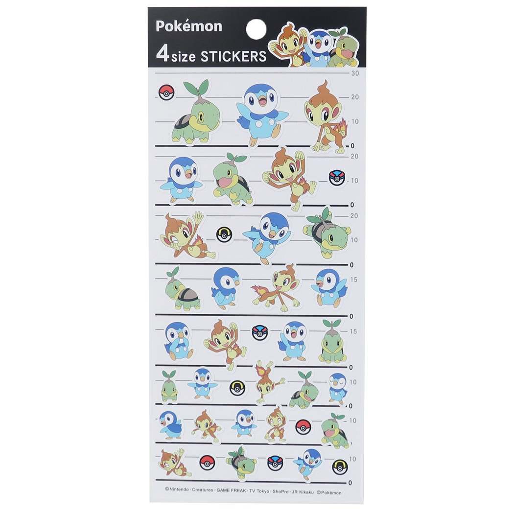 ポケットモンスター シールシート 4サイズ ステッカー シンオウ地方 ポケモン キャラクター グッズ プレゼント 男の子 女の子 ギフ