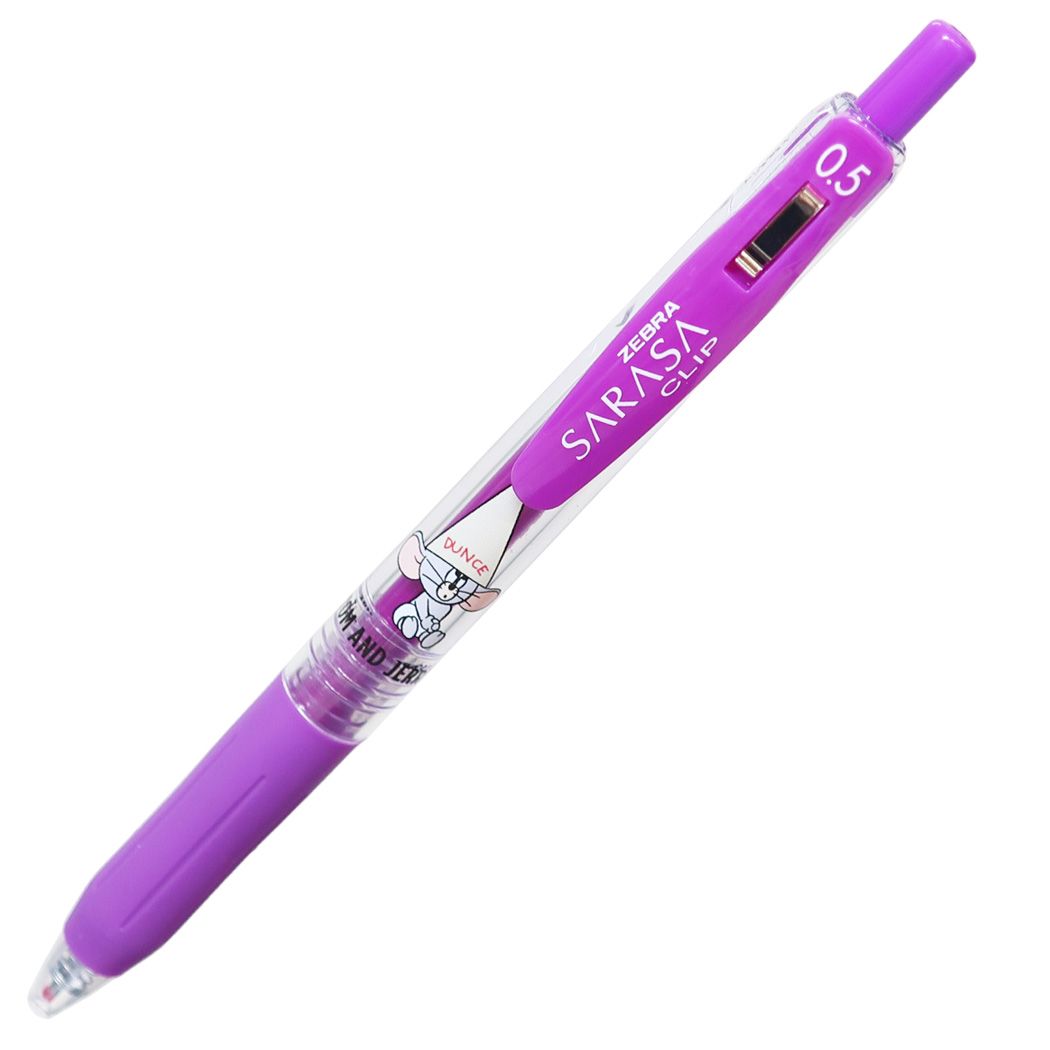 トムとジェリー キャラクター カラーボールペン サラサクリップ0.5mm バイオレット プレゼント 男の子 女の子 ギフト