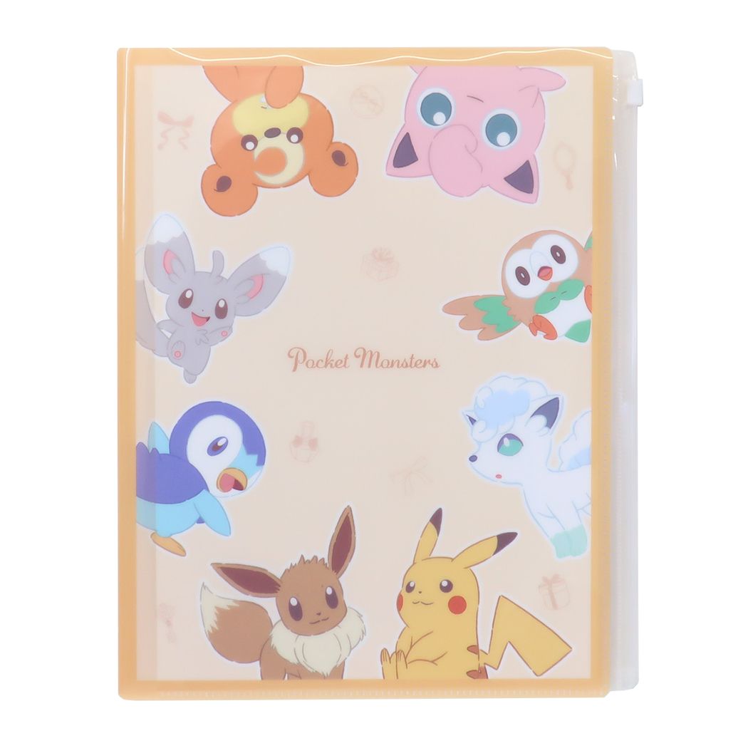 ポケットモンスター ポケモン キャラクター ポケットファイル ファスナー付き6ポケットクリアファイル A4 集合