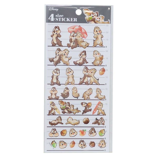 チップ＆デール キャラクター シールシート 4サイズステッカー 4SIZE STICKER ディズニー