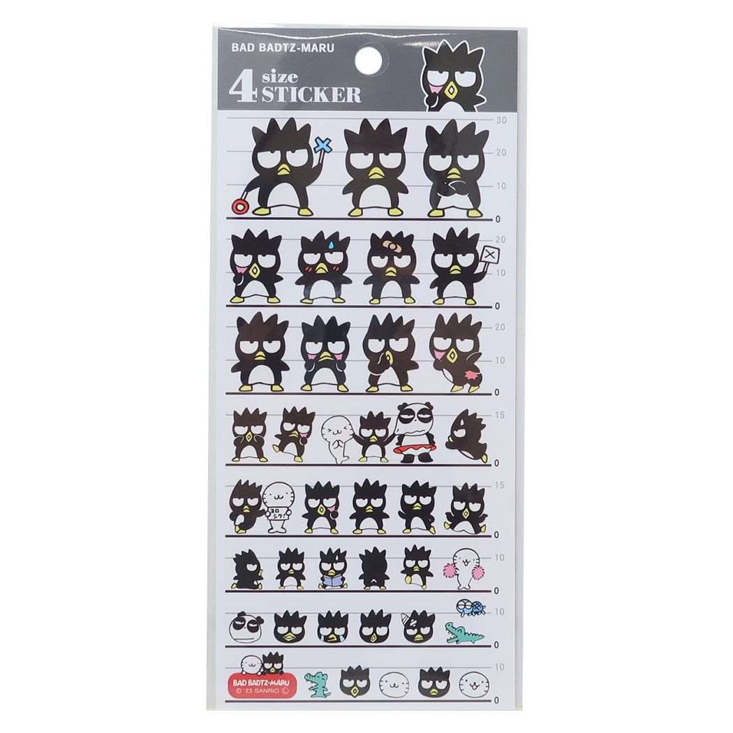 シールシート バッドばつ丸 4サイズステッカー 4SIZE STICKER サンリオ 手帳デコ