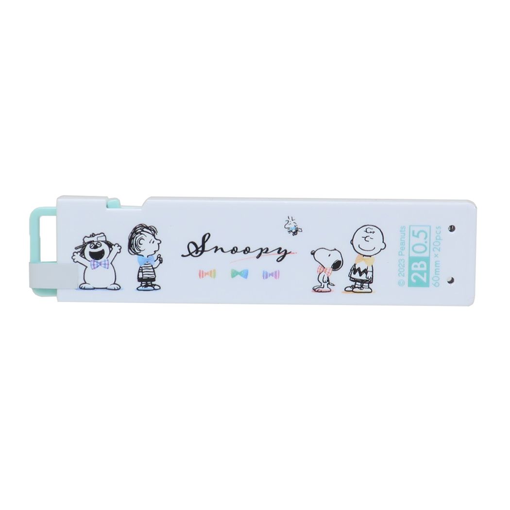 スヌーピー 1PUSH替え芯 2B 0.5mm シャープペン替え芯 カラフルリボン ピーナッツ キャラクター