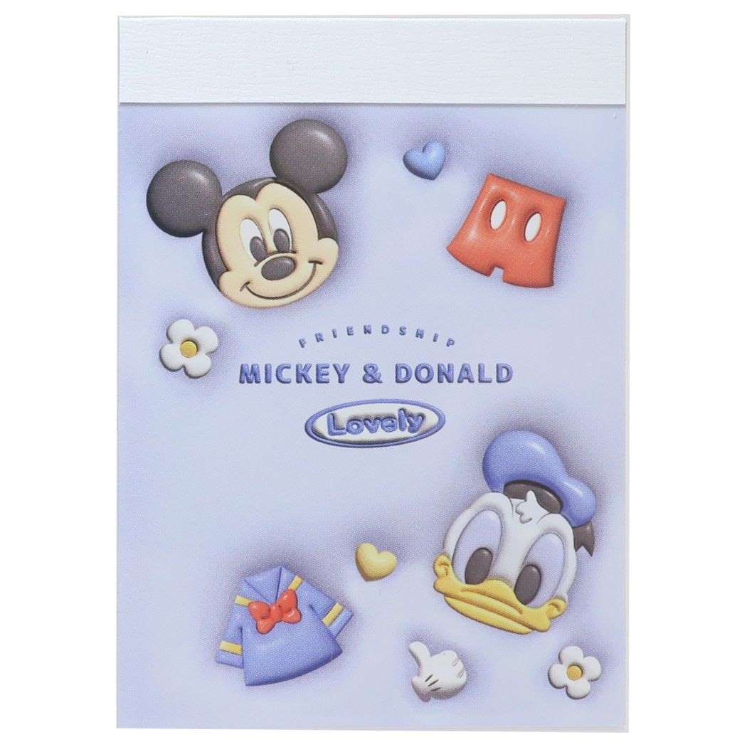 ミッキー＆ドナルド メモ帳 ミニミニメモ ディズニー カミオジャパン