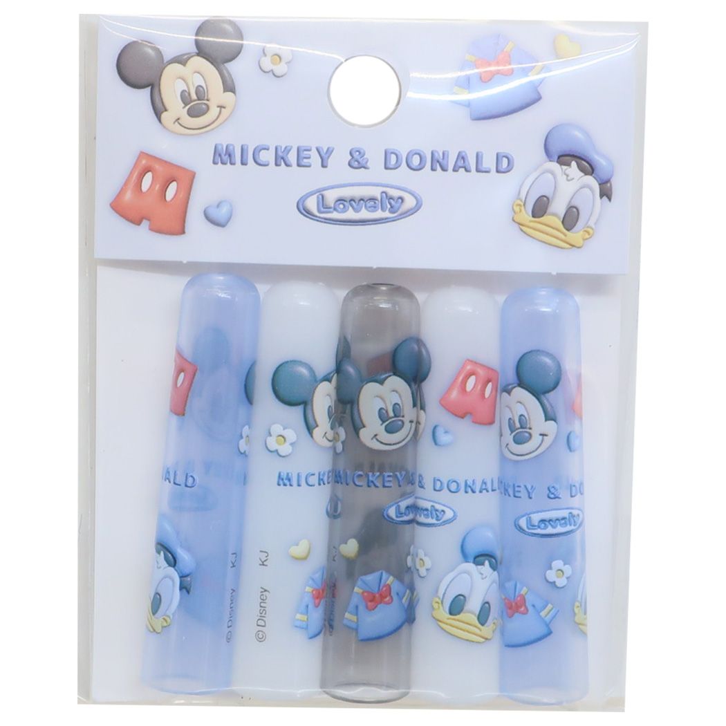 ミッキー＆ドナルド キャラクター 鉛筆キャップ えんぴつカバー5本セット ディズニー