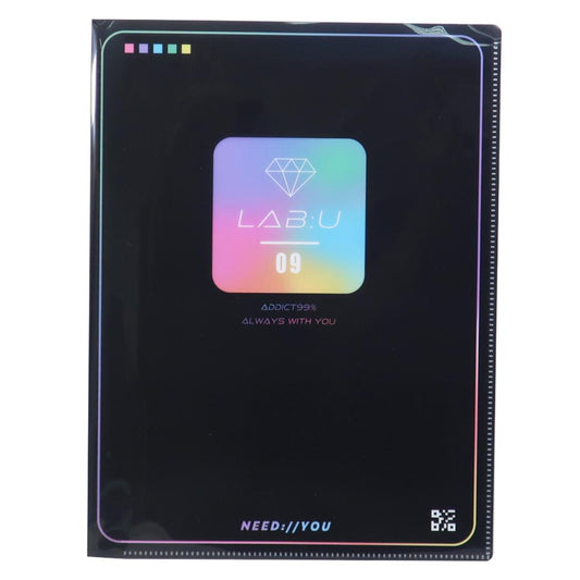ポケットファイル ガーリーステショ NIJI COLOR 10ポケット A4 クリアファイル LAB U カミオジャパン プレゼン
