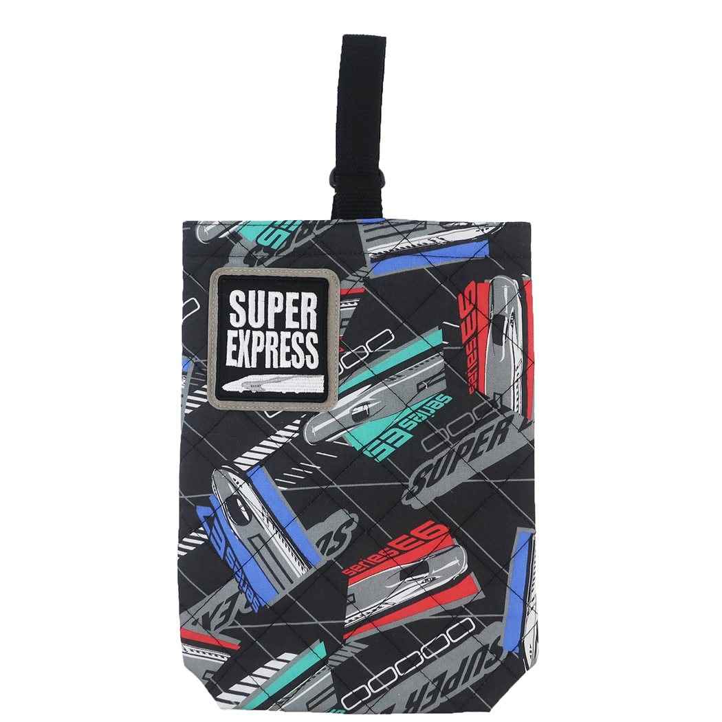キルト シューズバッグ スーパーエクスプレス 体育館靴かばん 鉄道 新入学 新学期準備雑貨 シューズケース 男の子 プレゼント 女の子