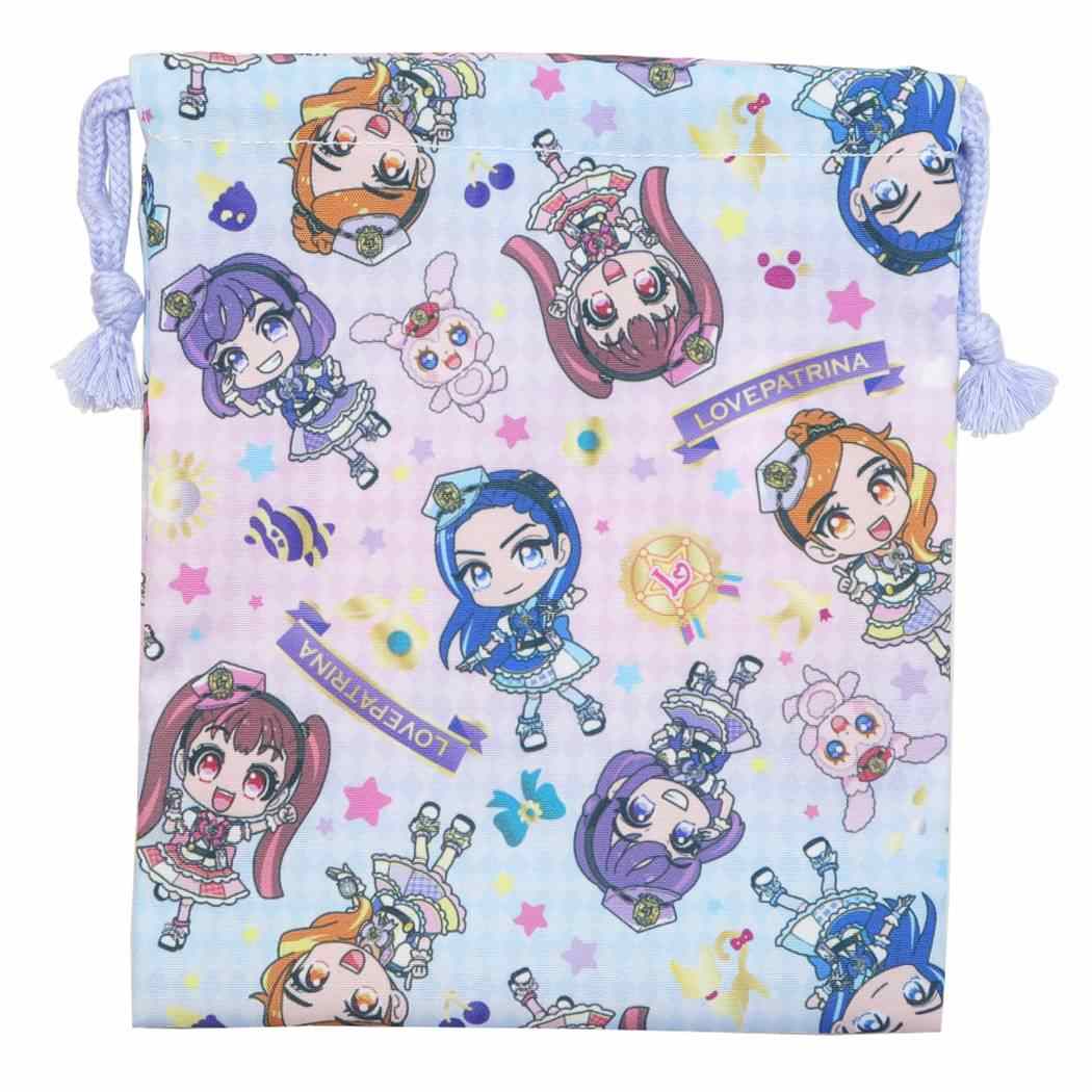ラブパトリーナ グッズ 巾着袋 キャラクター きんちゃくポーチ S ピンク プレゼント 男の子 女の子 ギフト