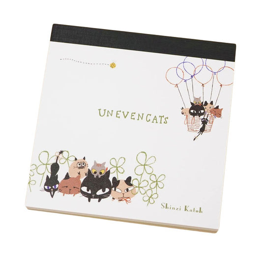 メモ帳 ブロックメモ UNEVEN CATS clover 木野瀬印刷