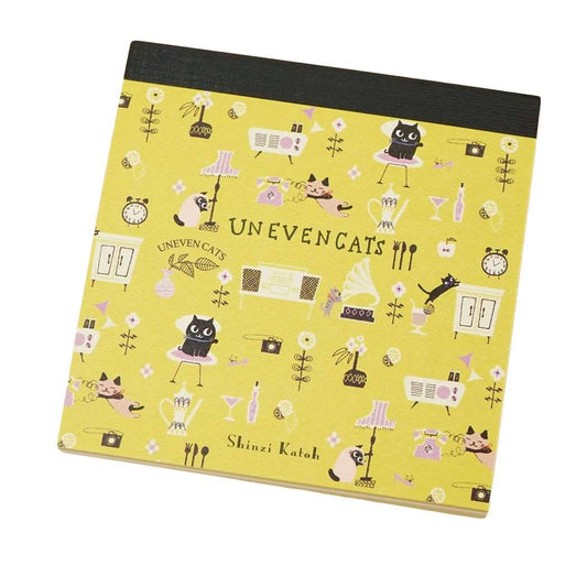 メモ帳 ブロックメモ UNEVEN CATS room 木野瀬印刷
