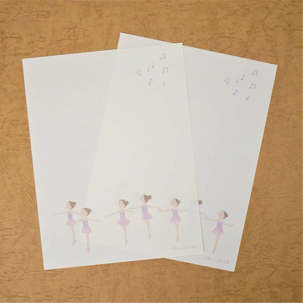 手紙セット レターセット スー シュー バレエ 木野瀬印刷