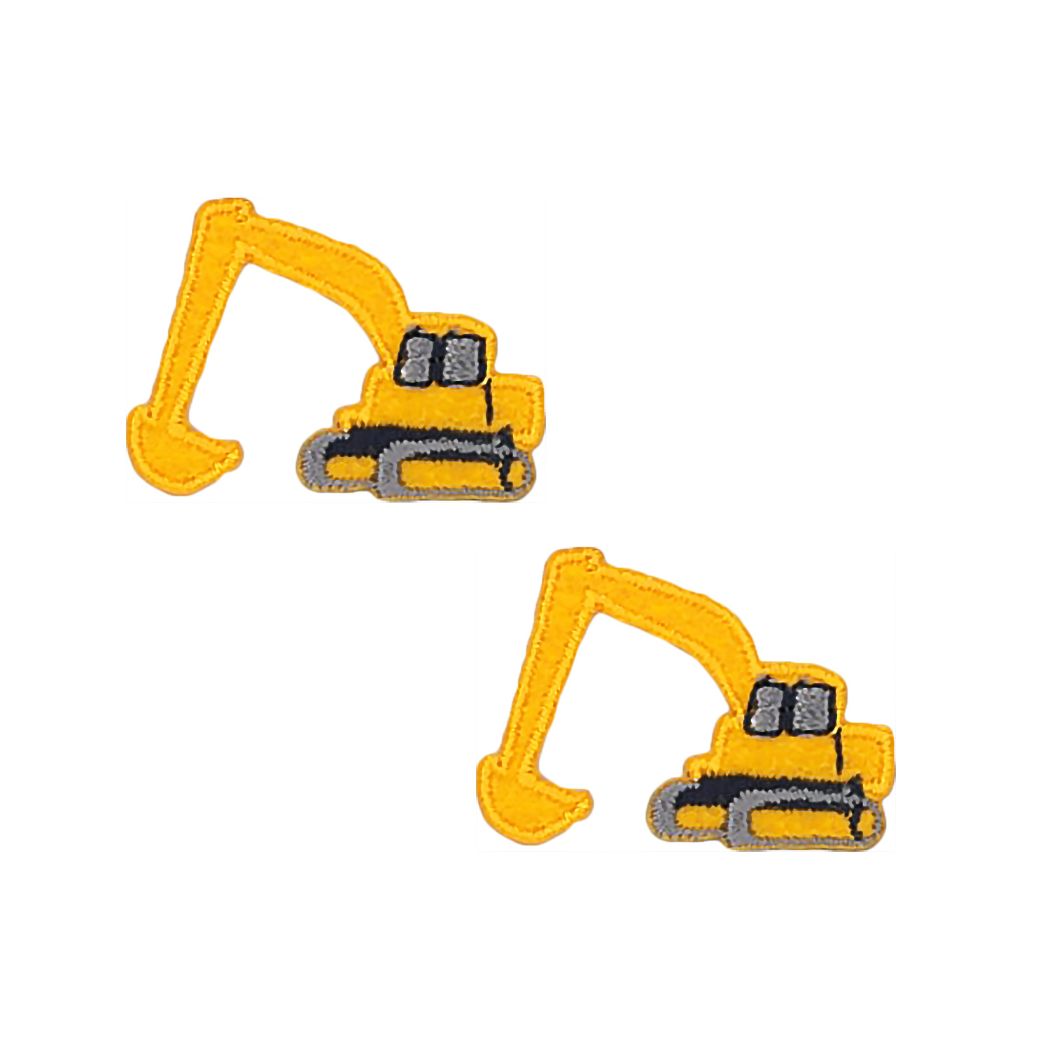 ワッペン ミニワッペン 2枚セット ショベルカー 新入学 お気に入りシリーズ 清原