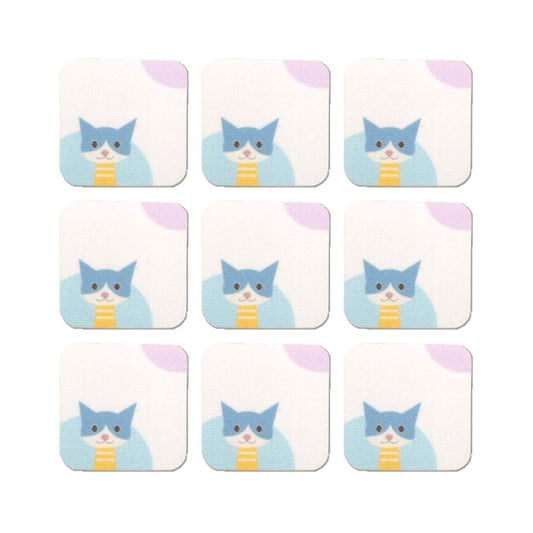 シール＆アイロン両用 ネームタグ 9枚セット プティデポーム 名前ワッペン puti de pome 通販 ネコ グッズ プレゼント