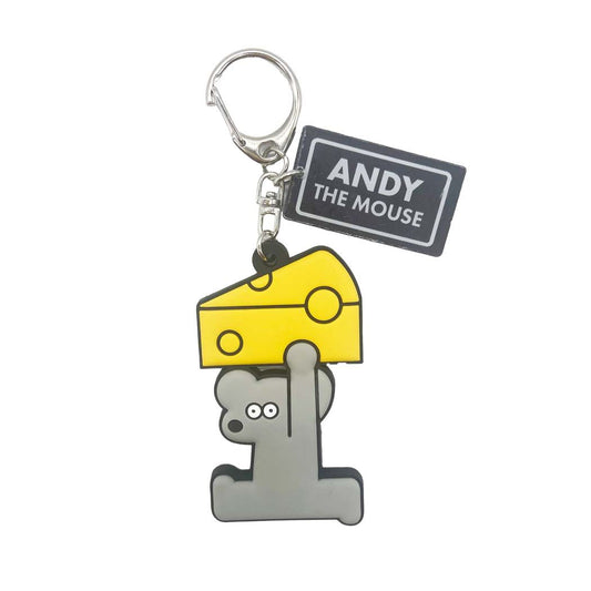 キーホルダー ねずみのANDY ラバー付きキーホルダー BLACK アンディ ロータスウイング