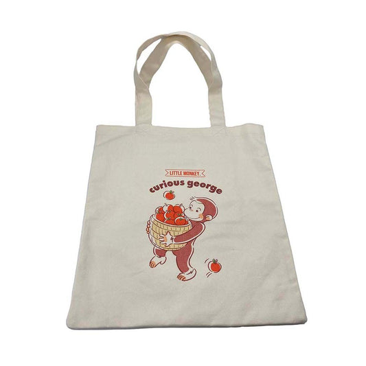 おさるのジョージ A4サイズトート トートバッグ リンゴ柄