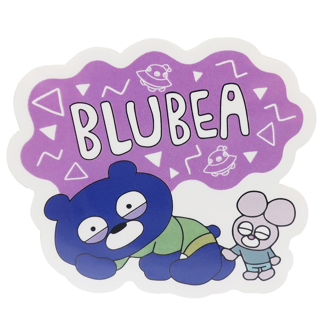 ダイカット ステッカー BLUBEA ブルベア ビッグ シール ブルエン ねそべり プレゼント 男の子 女の子 ギフト