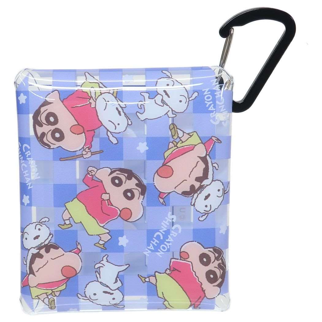 クレヨンしんちゃん グッズ ミニポーチ アニメキャラクター クリアマルチケースSS しんちゃん＆シロ