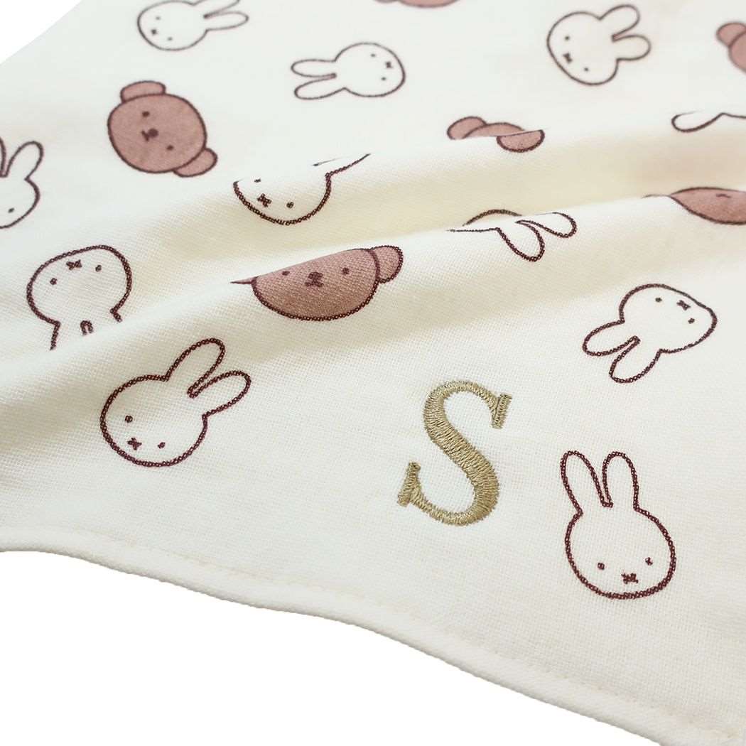 ミッフィー 絵本キャラクター ミニタオル ガーゼイニシャルハンカチ S miffy＆boris ディックブルーナ