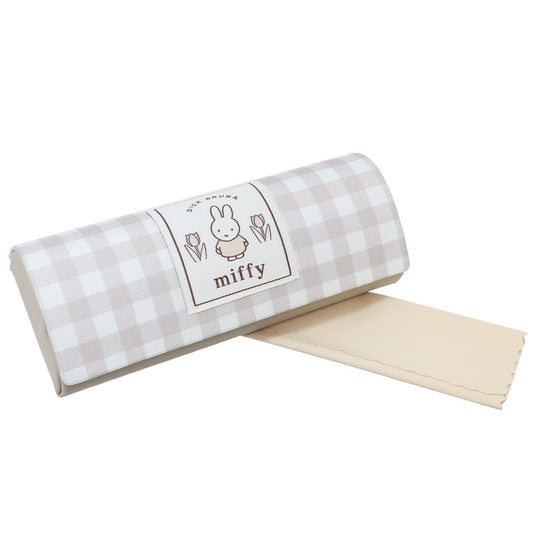 ミッフィー 眼鏡ケース クロス付きメガネケース ギンガムワッペン GY ディックブルーナ
