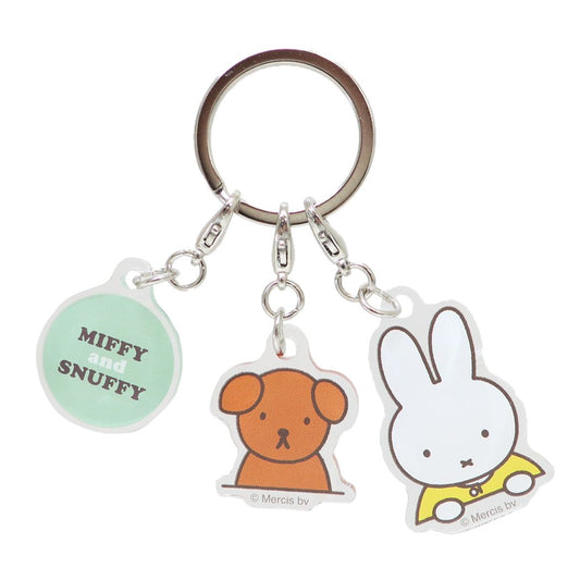 ミッフィー 絵本キャラクター キーリング 3連アクリルキーホルダ－ GR MIFFY and SNUFFY ディックブルーナ