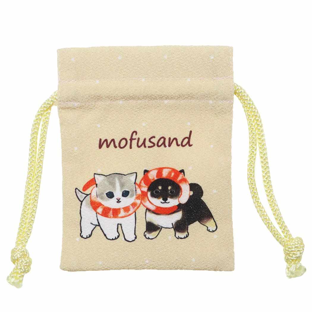 モフサンド 豆きんちゃくポーチ ミニ巾着袋 えびしば mofusand プレゼント 男の子 女の子 ギフト