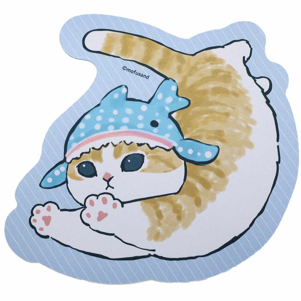 モフサンド グッズ PCアクセ キャラクター ダイカットマウスパッド さめ とびはね プレゼント 男の子 女の子 ギフト