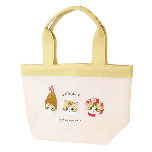 モフサンド キャラクター ランチバッグ ミニトート えびにゃん メッシュシリーズ