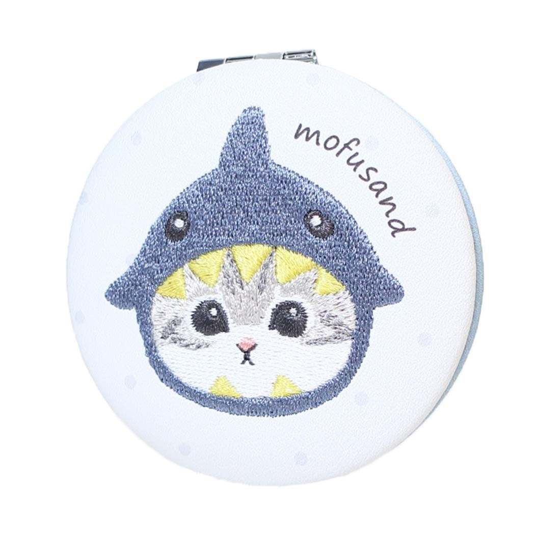 モフサンド mofusand キャラクター 手鏡 サークルミラー サメにゃん メッシュシリーズ