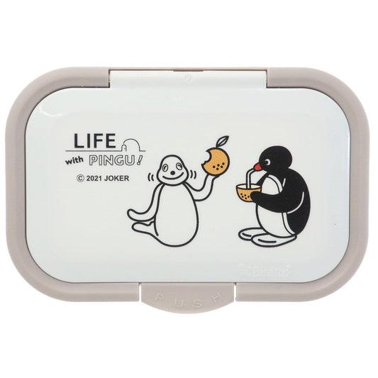 ピングー 抗菌 ビタットワンプッシュ Pingu 貼ってはがせるウェットシートのフタ キャラクター LIFE with フルーツ プレゼント