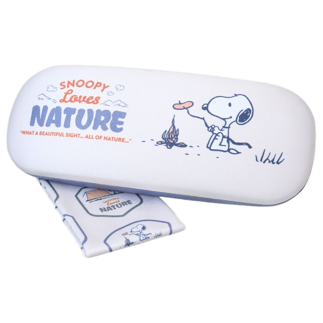 スヌーピー クロス付きメガネケース NV 眼鏡ケース SNOOPY Lovers NATURE ピーナッツ