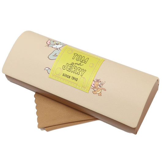 トムとジェリー クロス付きメガネケース ワーナーブラザース 眼鏡ケース キャラクター ひょっこりワッペンシリーズ BE