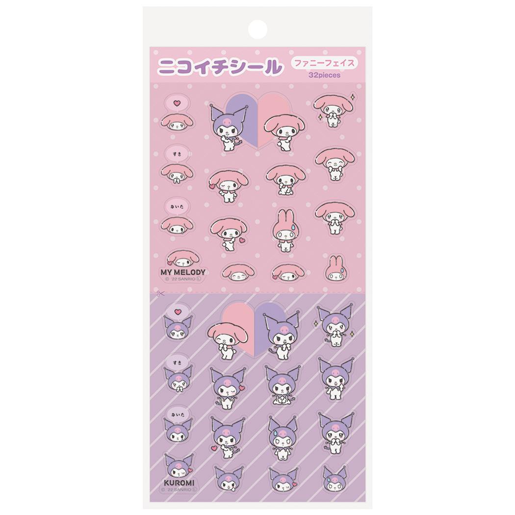 マイメロディ クロミ グッズ シールシート キャラクター ニコイチシール ファニーフェイス プレゼント 男の子 女の子 ギフト