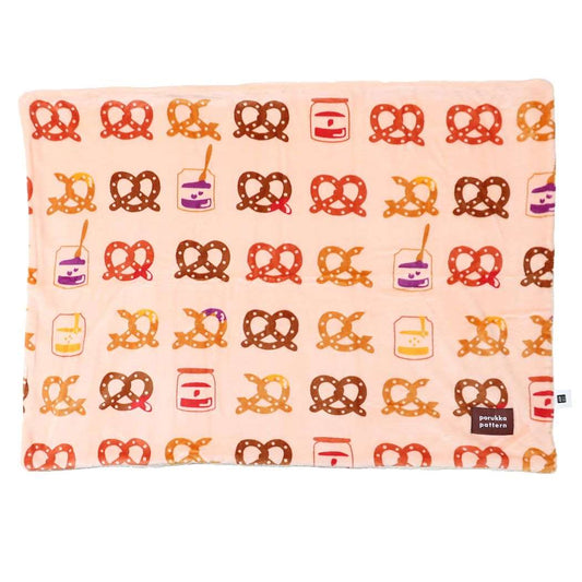 フランネル シープボア ブランケット porukka pattern ポルッカパターン ひざ掛け毛布 丸眞 プレッツェルパターン